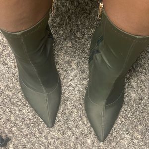 Army Green Heel Boots